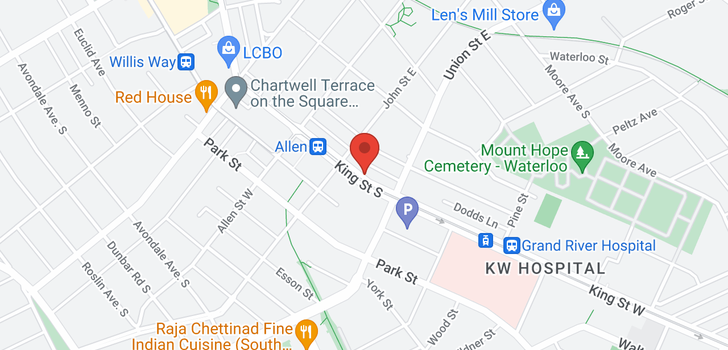 map of 608 -  222 KING Street S